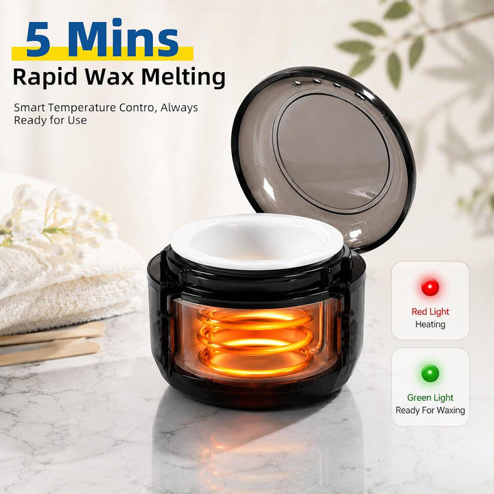 Carehabi Waxing Set Nasenhaarentferner Wachs, USB Wachserhitzer, 50 g
