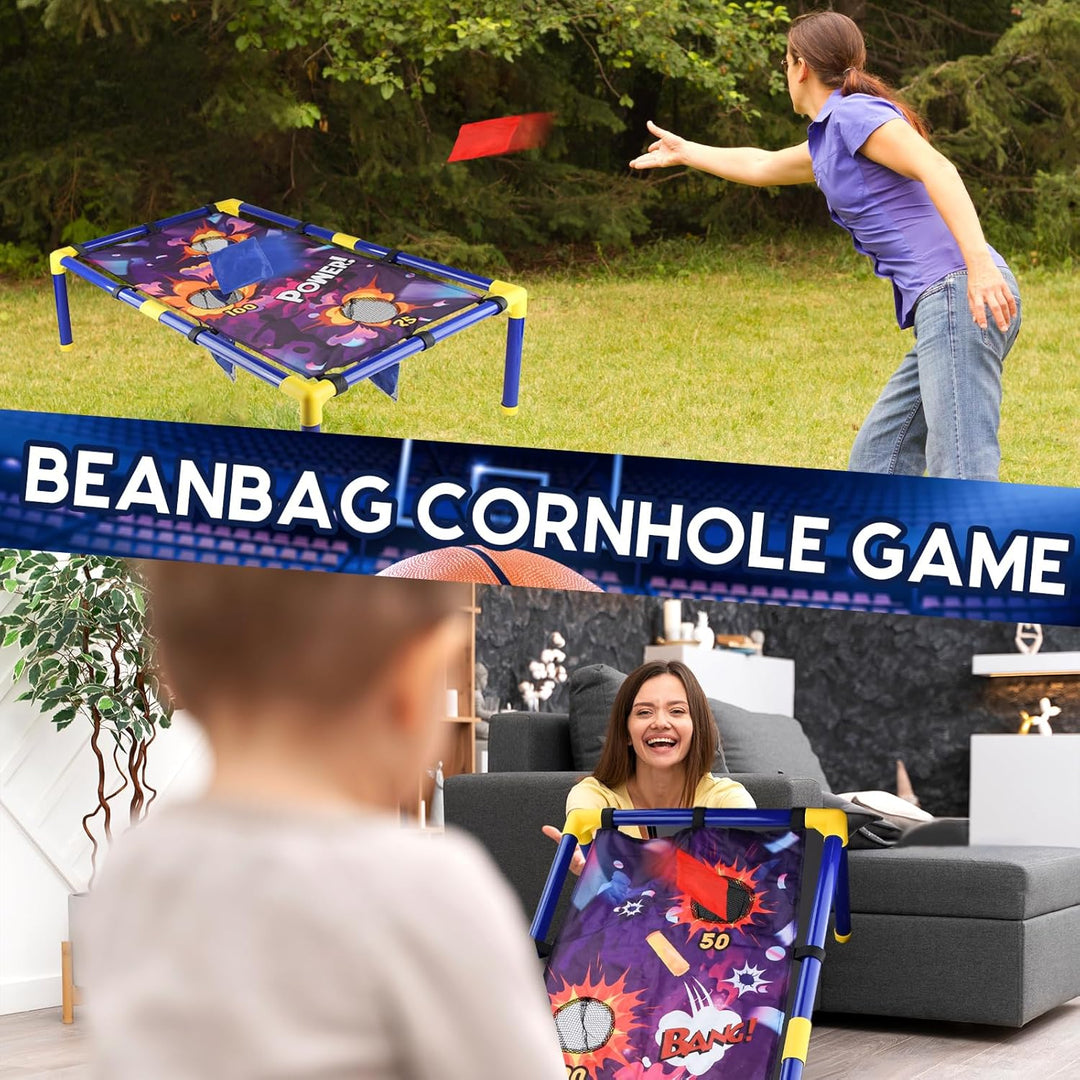 JOYBOY Spielzeug für Kinder, Spielzeug ab 6 7 8 9 10 11 12 Jahre, 3 in 1 Cornhole & Schiessspiele &