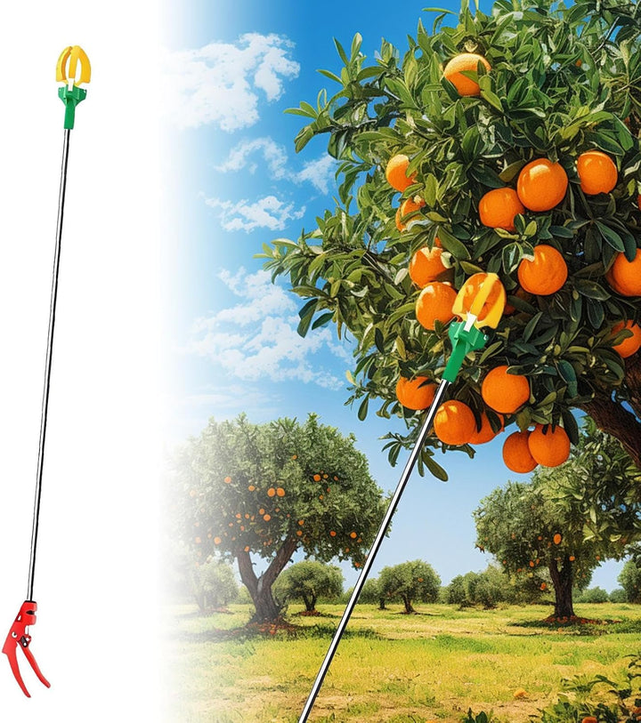Obstbaumpflücker, Teleskop-Obstpflücker mit drei Krallen, Astschneidefunktion, Handerntefänger für Z