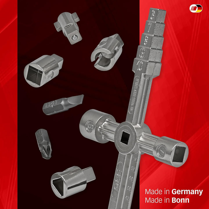 Multipick Universalschlüssel Set [magnetische Aufsätze] Schaltschrankschlüssel - Multifunktionsschlü