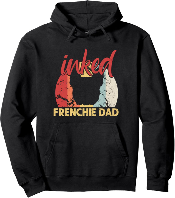 Tätowierter Hundevater Dad French Bulldog Lover Vatertag Pullover Hoodie