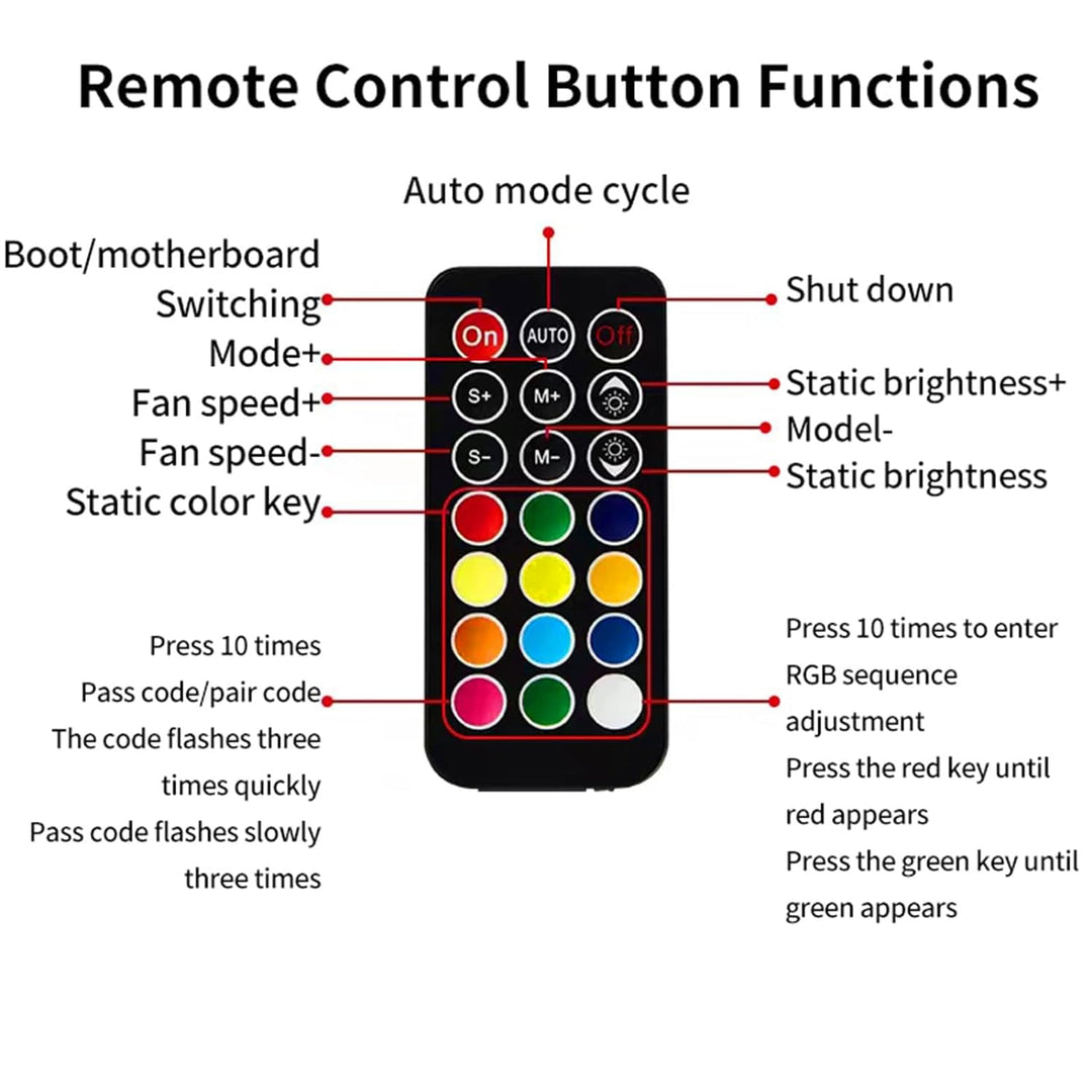 Jungle Leopard ARGB PWM Fan Hub mit Controller für 5V adressierbare ARGB Computer PC Case Fan 1 bis