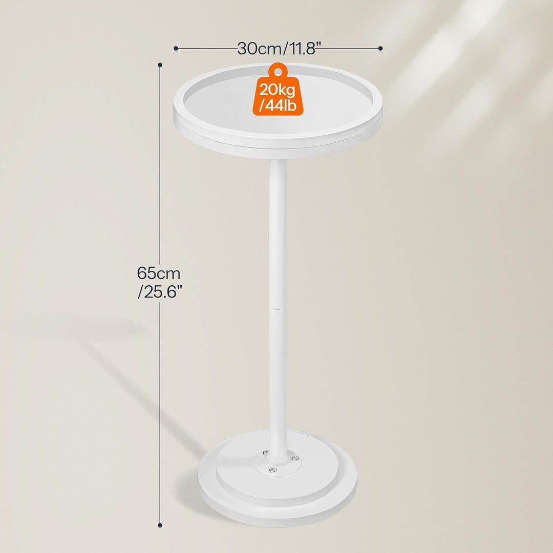 HOOBRO Runder Beistelltisch, Cocktailtisch, Bistrotisch für kleine Räume, Wohnzimmer, Schlafzimmer,