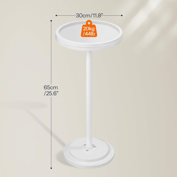 HOOBRO Runder Beistelltisch, Cocktailtisch, Bistrotisch für kleine Räume, Wohnzimmer, Schlafzimmer,