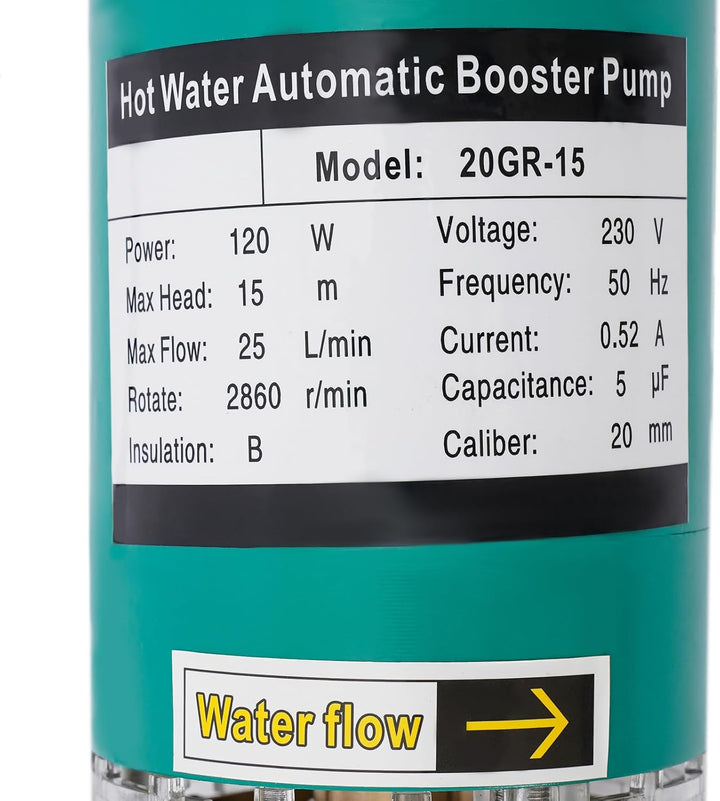 120W Pressure Booster Pump Home Garden Water Pump Shower Taps Booster Automatic On-Off Pressure Cont