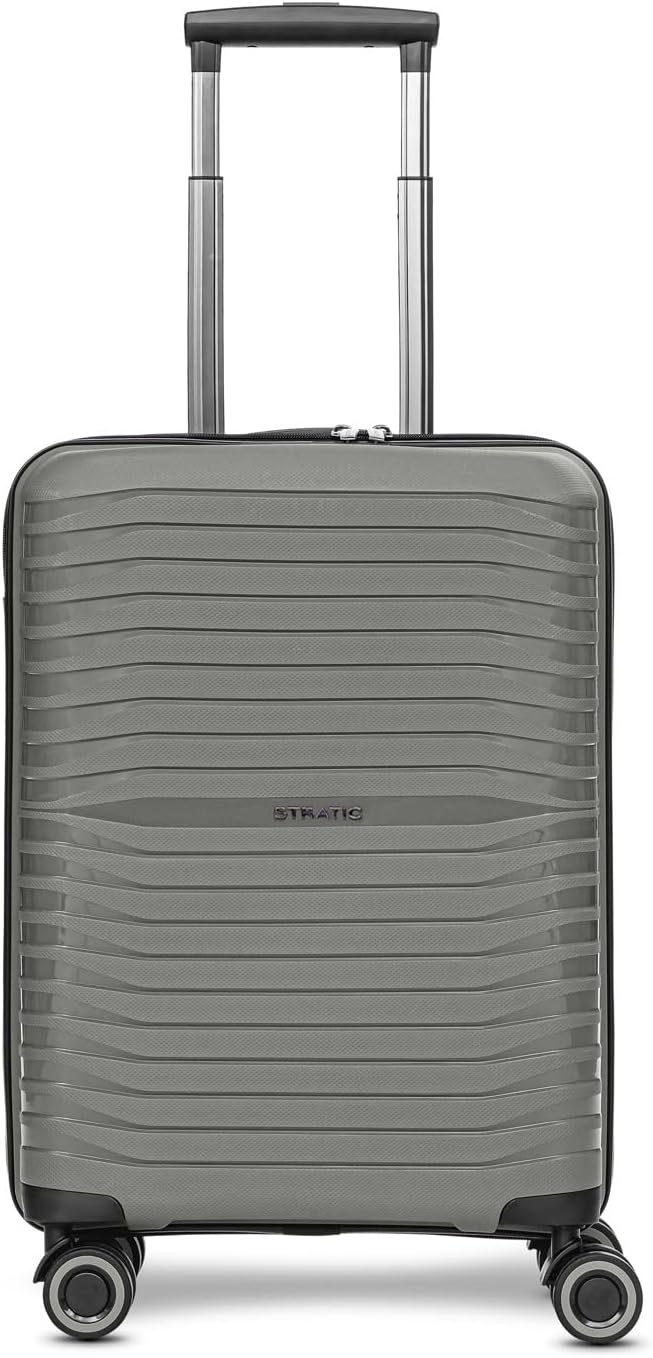 Stratic Shine Handgepäck Koffer | Trolley mit 4 360° drehbaren Rollen, arretierbarer Griff, Kreuzpac