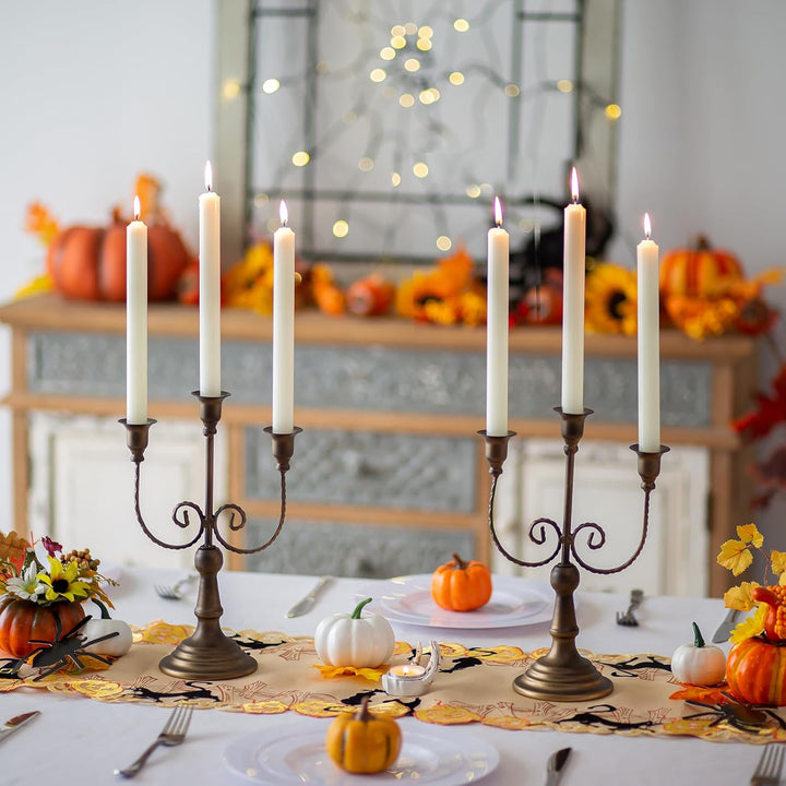 Sziqiqi Kerzenständer Kerzenhalter 3 Armig - 29.5cm Vintage Kerzenständer Dekorative Kerzenleuchter