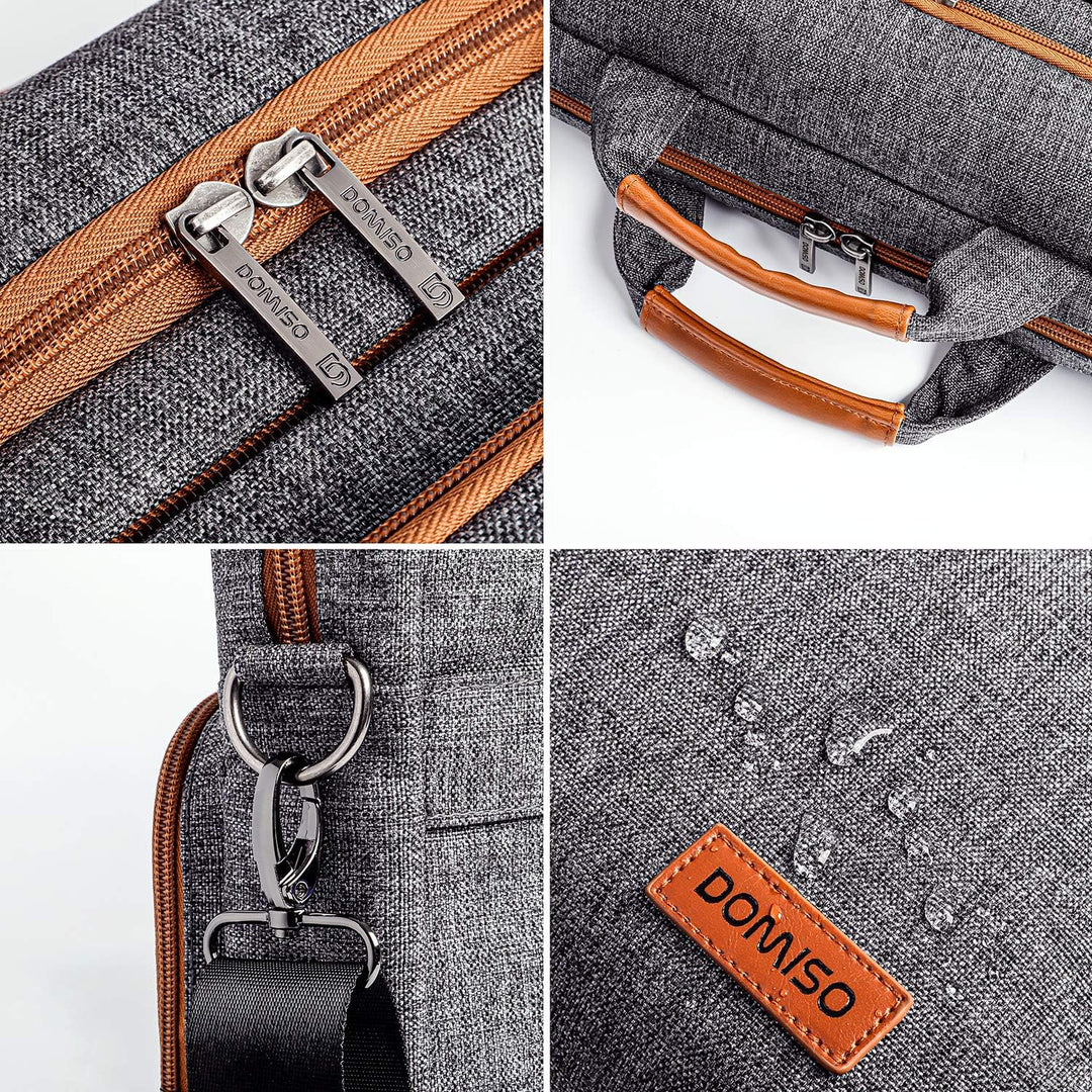 DOMISO 15-15,6 Zoll Wasserdicht Laptop Tasche Aktentasche Schultertasche Notebooktasche für 15.6" Le