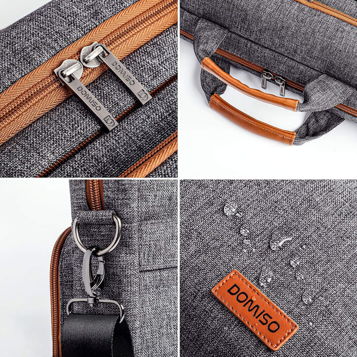 DOMISO 15-15,6 Zoll Wasserdicht Laptop Tasche Aktentasche Schultertasche Notebooktasche für 15.6" Le