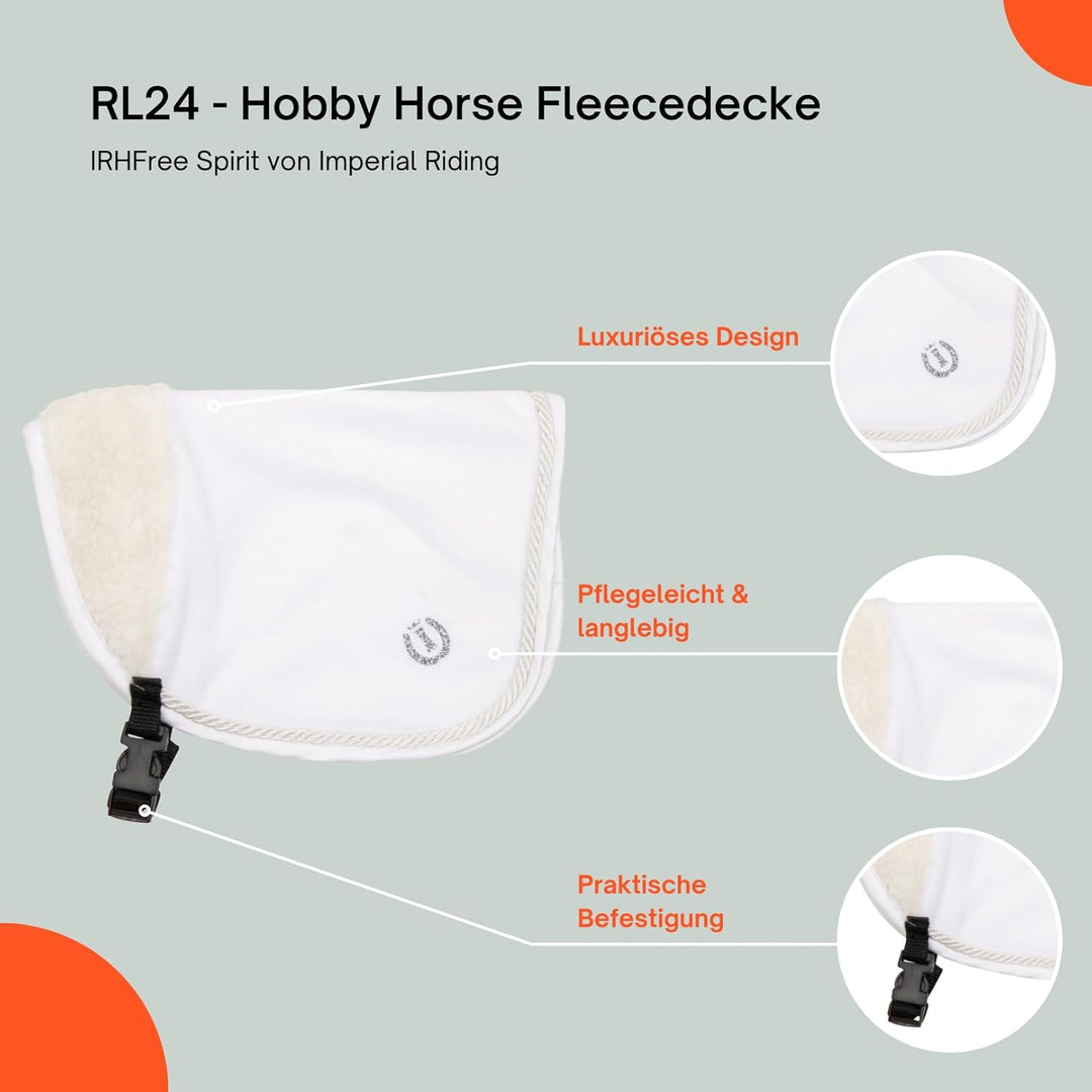 RL24 - Hobby Horse Fleecedecke IRHFree Spirit von Imperial Riding – Spielzeug Pferdedecke mit Pelzkr