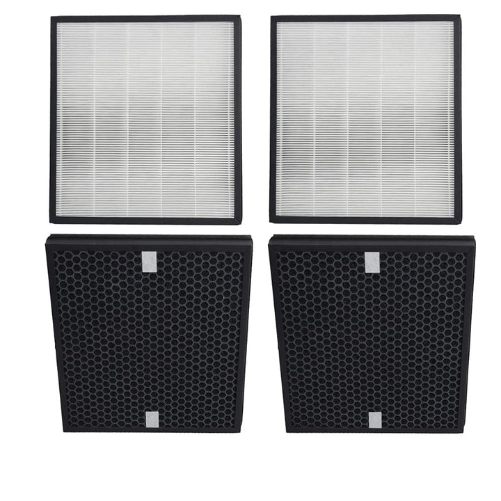 Trade-Shop Ersatz für 2X HEPA-Filter + 2X Aktivkohle-Filter Philips AC4158/00 kompatibel mit Philips
