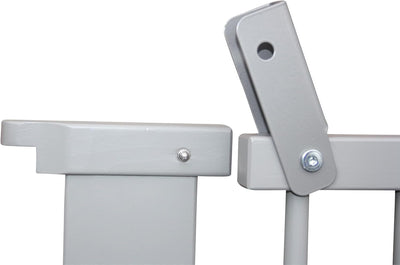Schutzgitter Absperrgitter Türgitter Treppenschutzgitter 117 bis 363 cm grau (117cm), 117cm