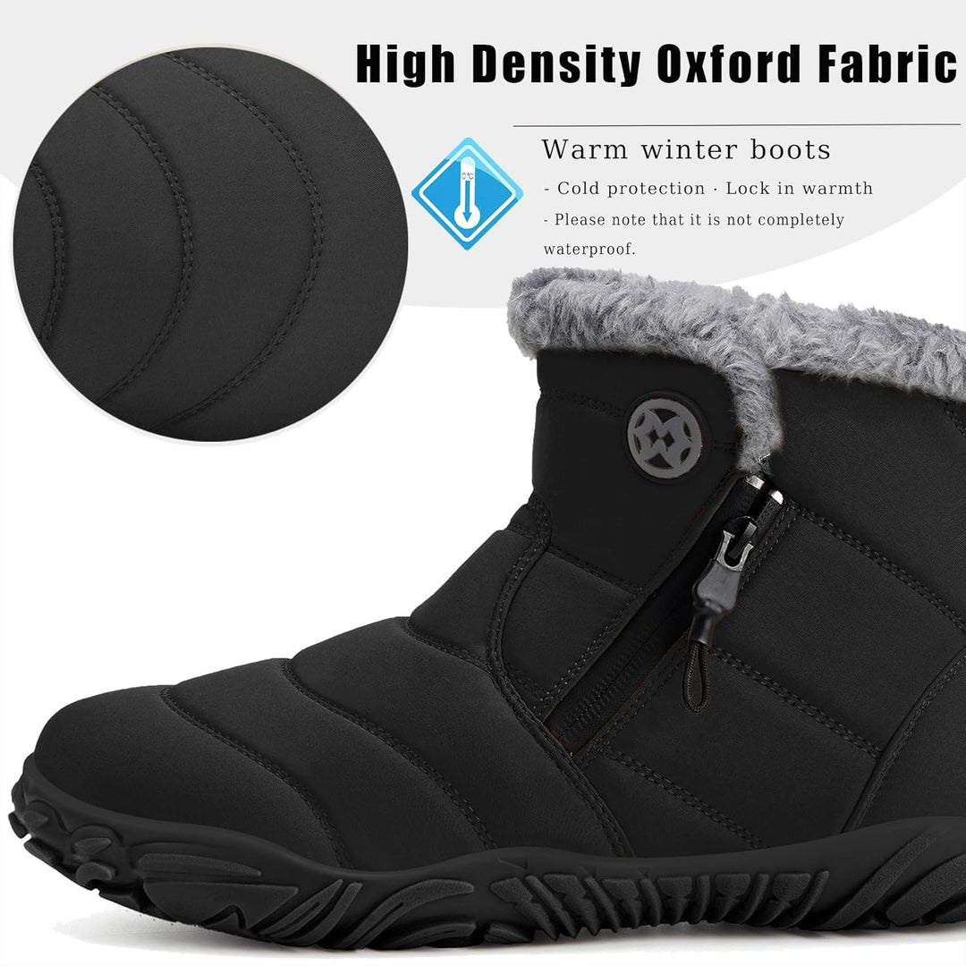 Sisttke Barfussschuhe Herren Gefüttert Winterschuhe Damen Warm Winterstiefel Winter rutschfeste Brei