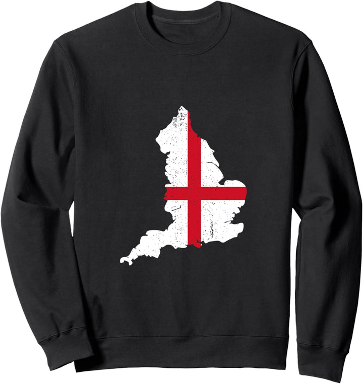 England Fans Europa Länder Umriss Englische Flagge Sweatshirt