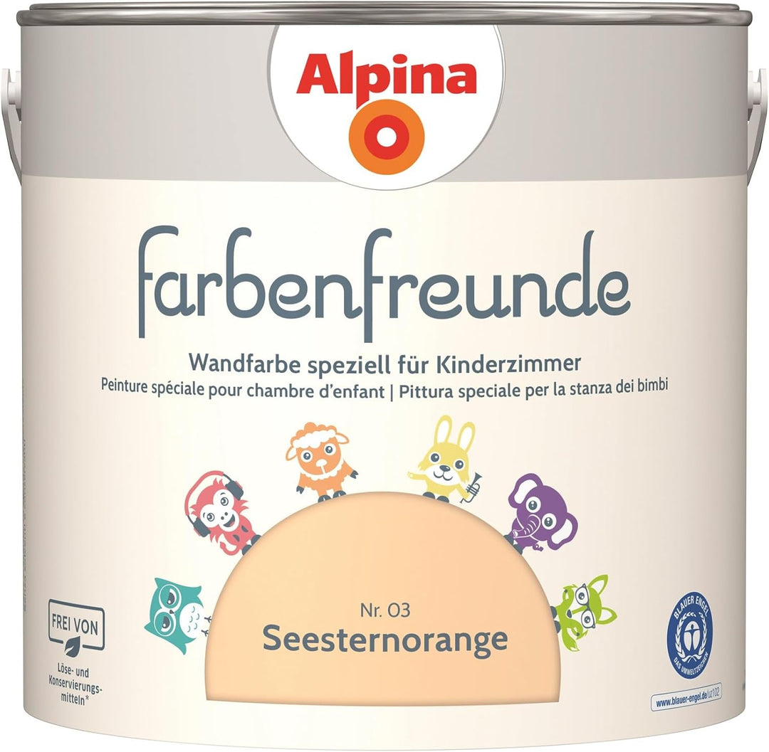 Alpina Farbenfreunde Nr. 03 Seesternorange 2,5 Liter matt, Seesternorange