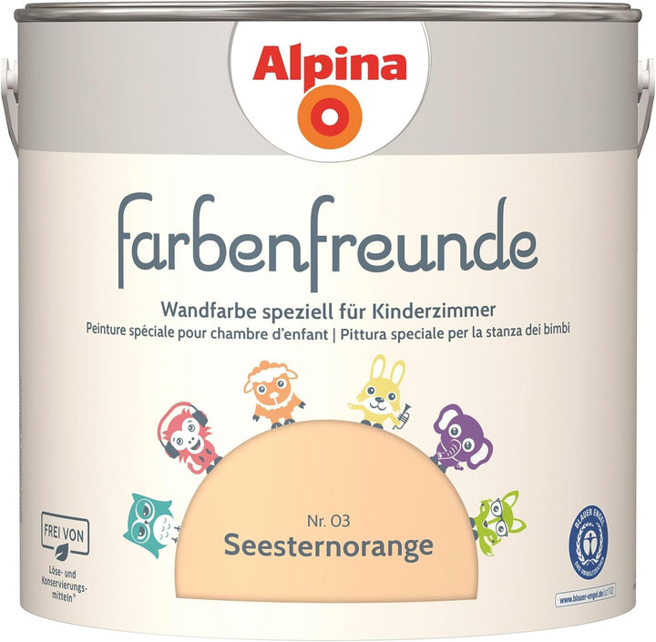 Alpina Farbenfreunde Nr. 03 Seesternorange 2,5 Liter matt, Seesternorange