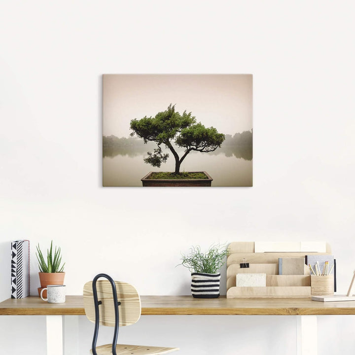 ARTland Leinwandbilder Wandbild Bild auf Leinwand 80x60 cm Botanik Bäume Fotografie Grün Chinesische