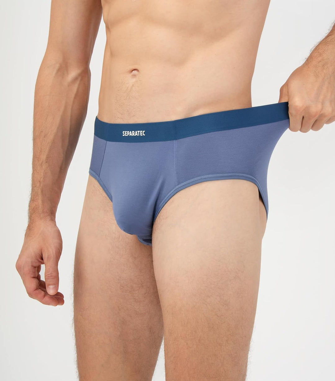 Separatec Herren Boxershorts 4er Pack Doppelbeutel Dual Pouch, Bambus Unterhosen Männer, Stretcken H