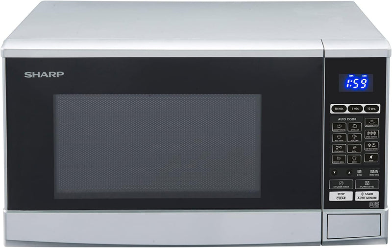 SHARP R670S 2in1 Mikrowelle mit Grill (20 L, 800 Watt, 1000 Watt Grill, 10 Leistungsstufen, 13 AutoC