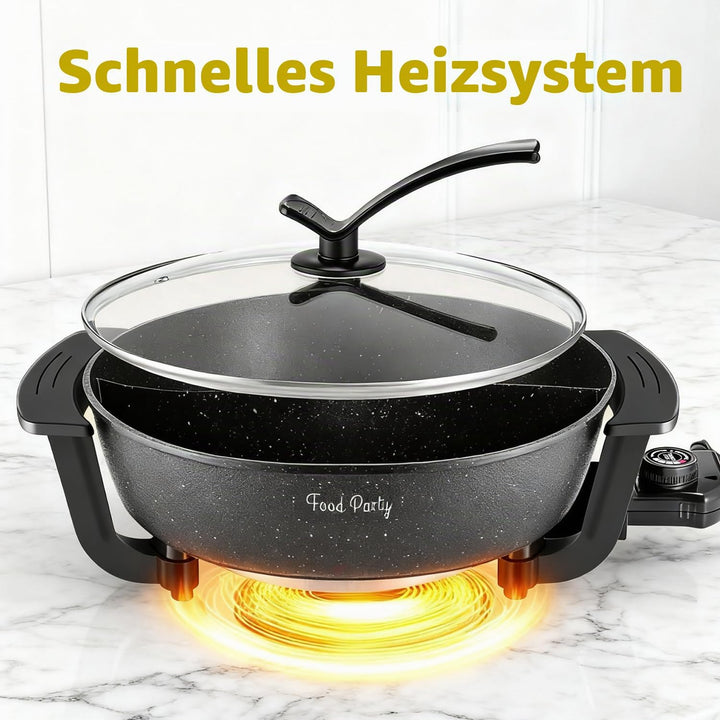 Food Party Hot Pot Elektrisch Hotpot Topf 6L Elektrischer Kochtopf 220V 1200W Doppelseitig Elektrisc