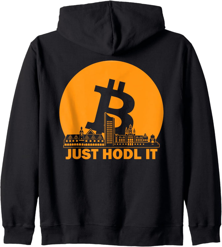 JUST HODL IT - Leipzig BTC Bitcoin - Leipzig Skyline Kapuzenjacke