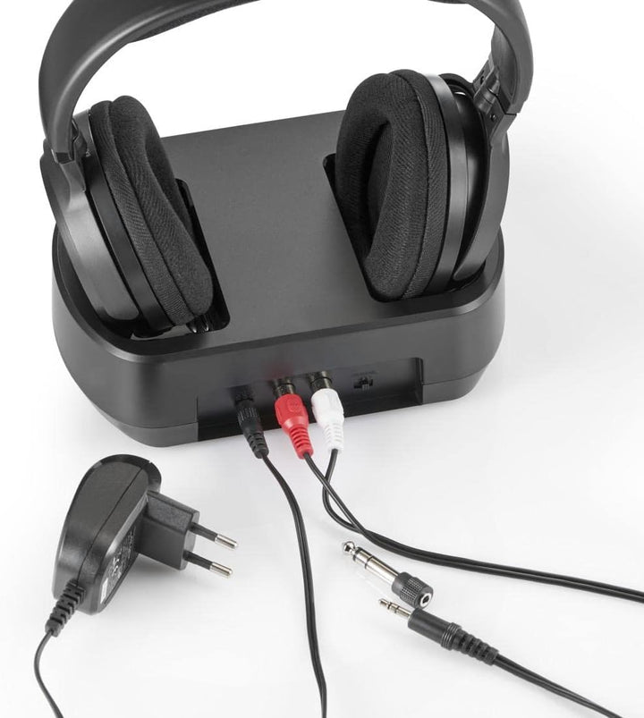 Thomson kabelloser Funk-Kopfhörer mit Ladestation (Over-Ear-Kopfhörer für Fernseher/TV, schnurloser