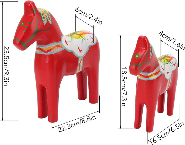 Mumusuki Schwedische Dala-Pferd-Statue, Dala-Pferd-Figur aus Holz, Schwedisches Dala-Pferd, Dala-Pfe