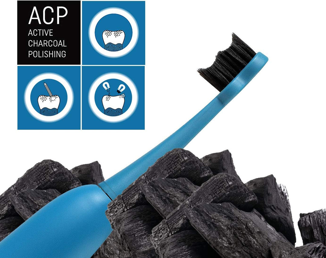 Megasmile Sonic Black Whitening II Schallzahnbürste Blue, Elektrische Zahnbürste, mit Timer, Aktivko