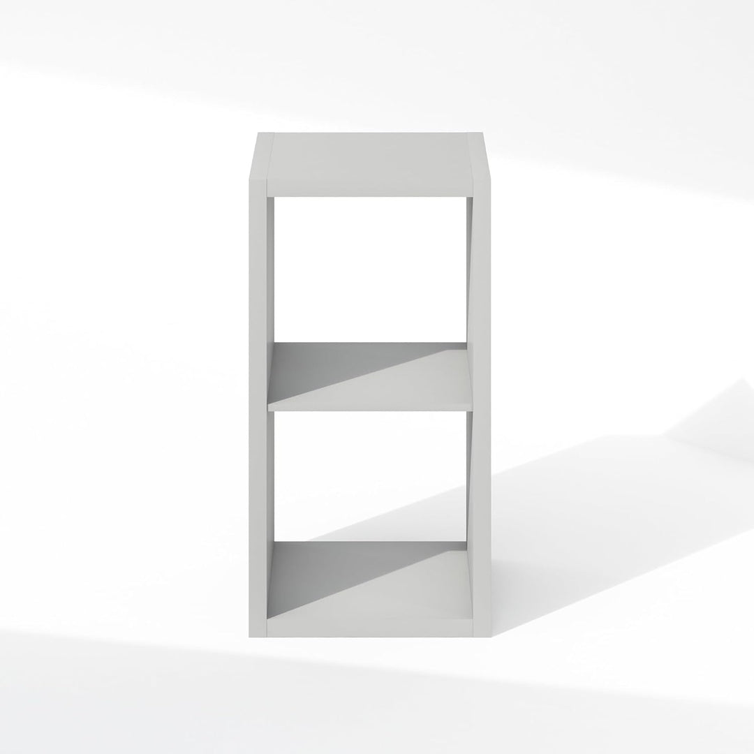 Furinno Cubic Offenes Rückwand-Multifunktionsregal für Kleidung &amp; Schrankaufbewahrung, 2-Fächer, Hel