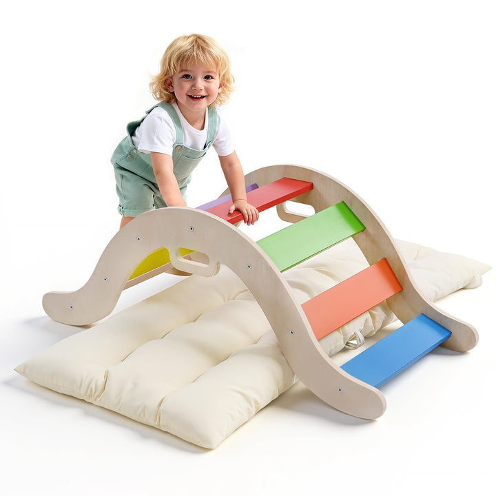 Kletterspielzeug für Kleinkinder, Kletterleitern aus Holz für Kinder, faltbares Klettergerüst für Ki