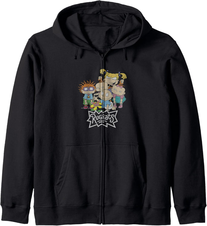Rugrats Group Shot Butterfly Catch Logo Kapuzenjacke