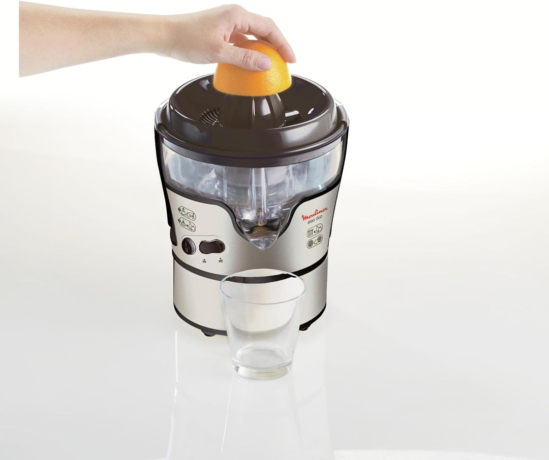 Moulinex JU385H Entsafter und Zitruspresse Elea Duo | 300 Watt | 2 Geschwingigkeitsstufe | schwarz /