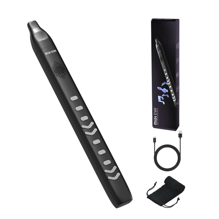 Digital Blasinstrument Schwarz Unterstützung Bluetooth MIDI Elektronisches Blasinstrument mit Netzka