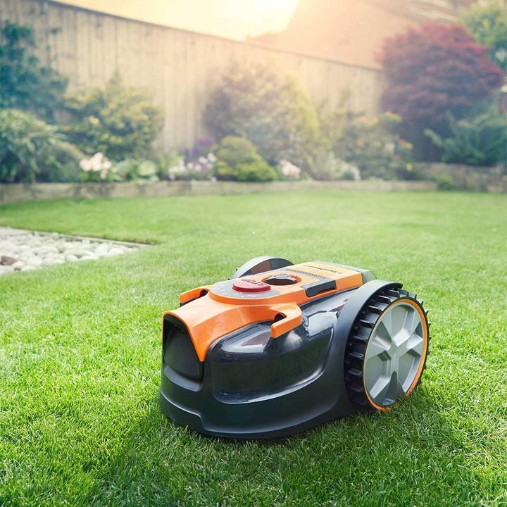 OcuMow® Mähroboter kabellos 80 ㎡ Rasenmäher Roboter mit 2Ah Akku Kompaktmodell Einsteiger-Modell ohn