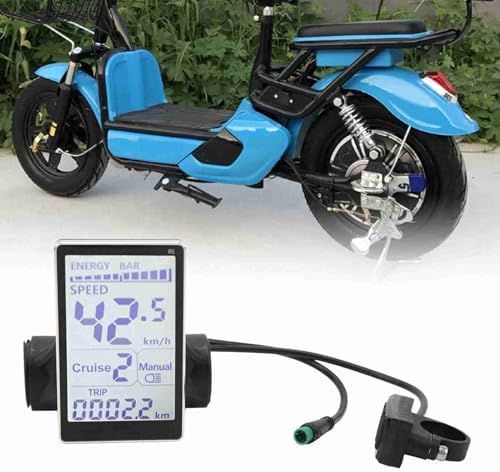 Fabater LCD-Display für Elektrofahrräder, 5-polig, 24 V, 36 V, 48 V, 60 V, Wasserdichtes LCD-Display