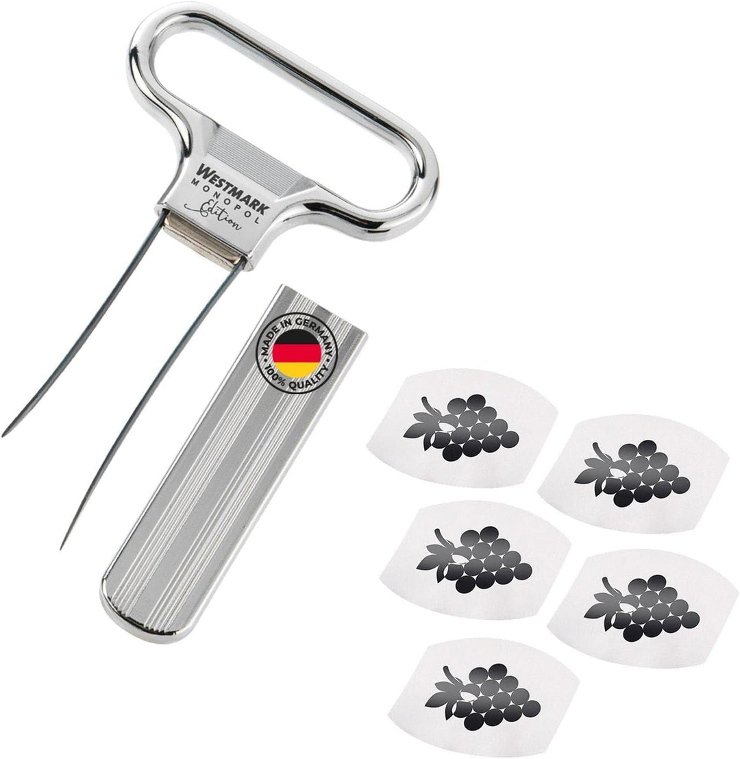 Westmark Wein-Set, 6tlg., 1 Ent-/Verkorker mit Kapselheber Ah-So, Monopol Edition + 5 Weinausgiesser