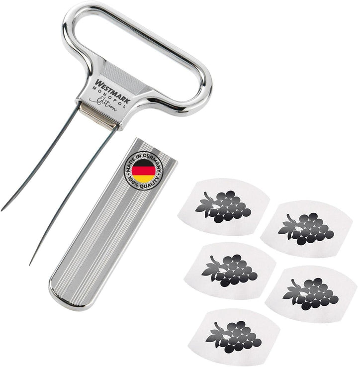 Westmark Wein-Set, 6tlg., 1 Ent-/Verkorker mit Kapselheber Ah-So, Monopol Edition + 5 Weinausgiesser
