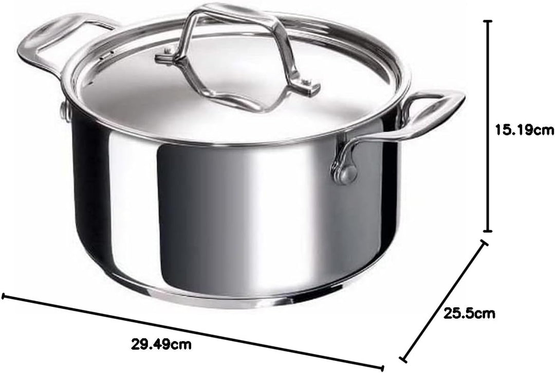 BEKA Chef Kochtopf, Edelstahl, Silber, 24 cm