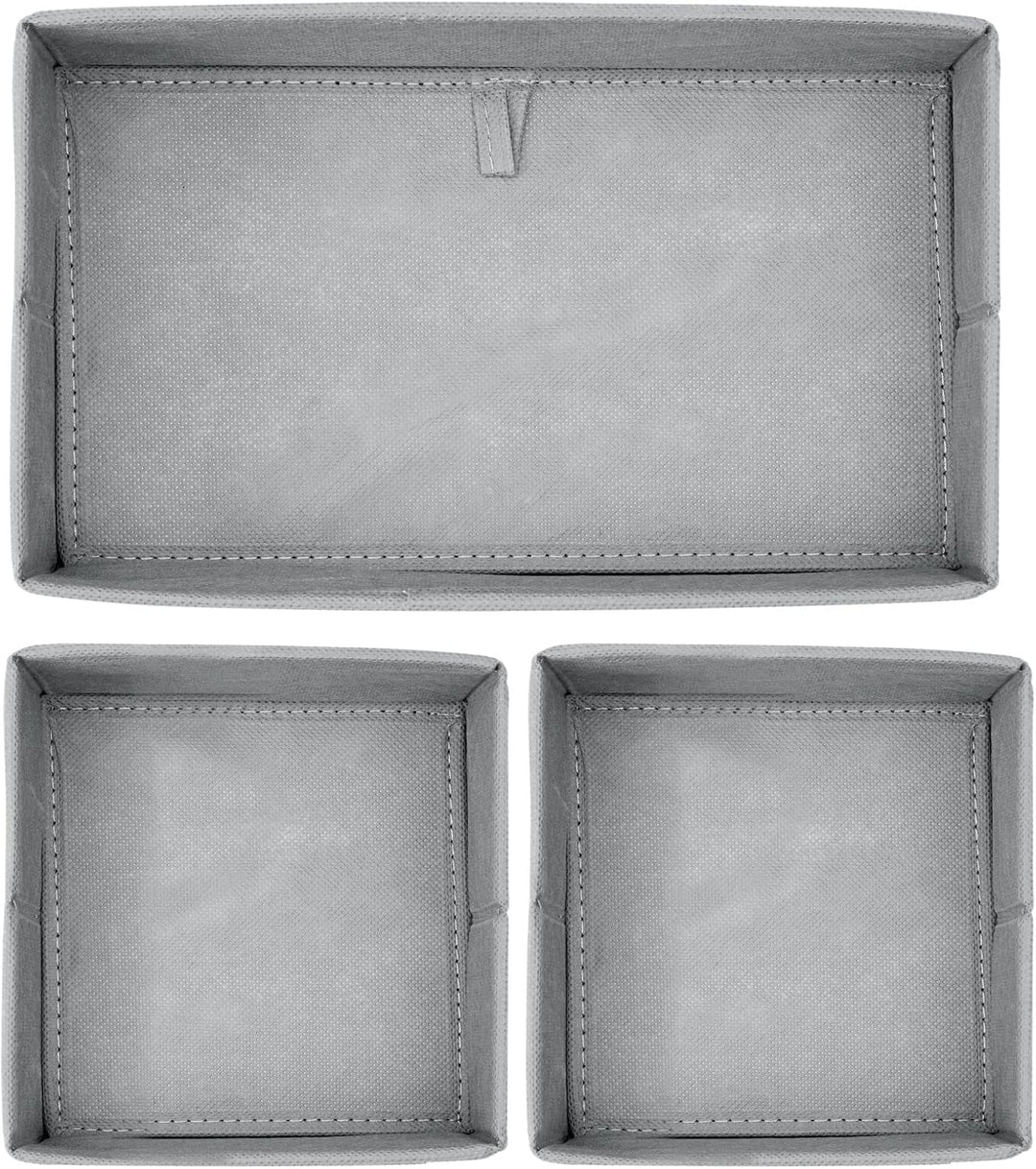 mDesign 2er-Set Baby Organizer mit je 3 Boxen – Aufbewahrungsbox in 2 Grössen für Windeln, Feuchttüc
