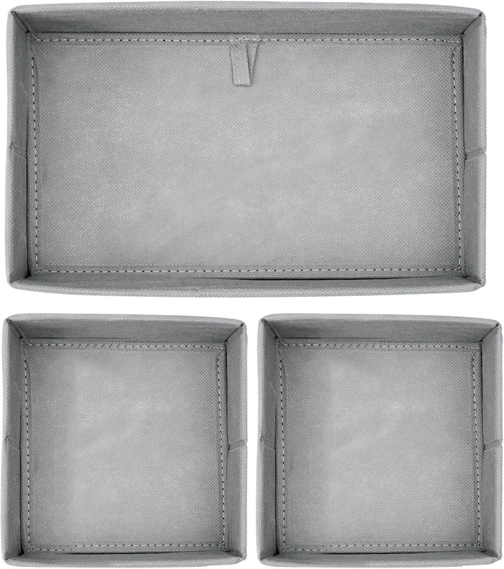 mDesign 2er-Set Baby Organizer mit je 3 Boxen – Aufbewahrungsbox in 2 Grössen für Windeln, Feuchttüc