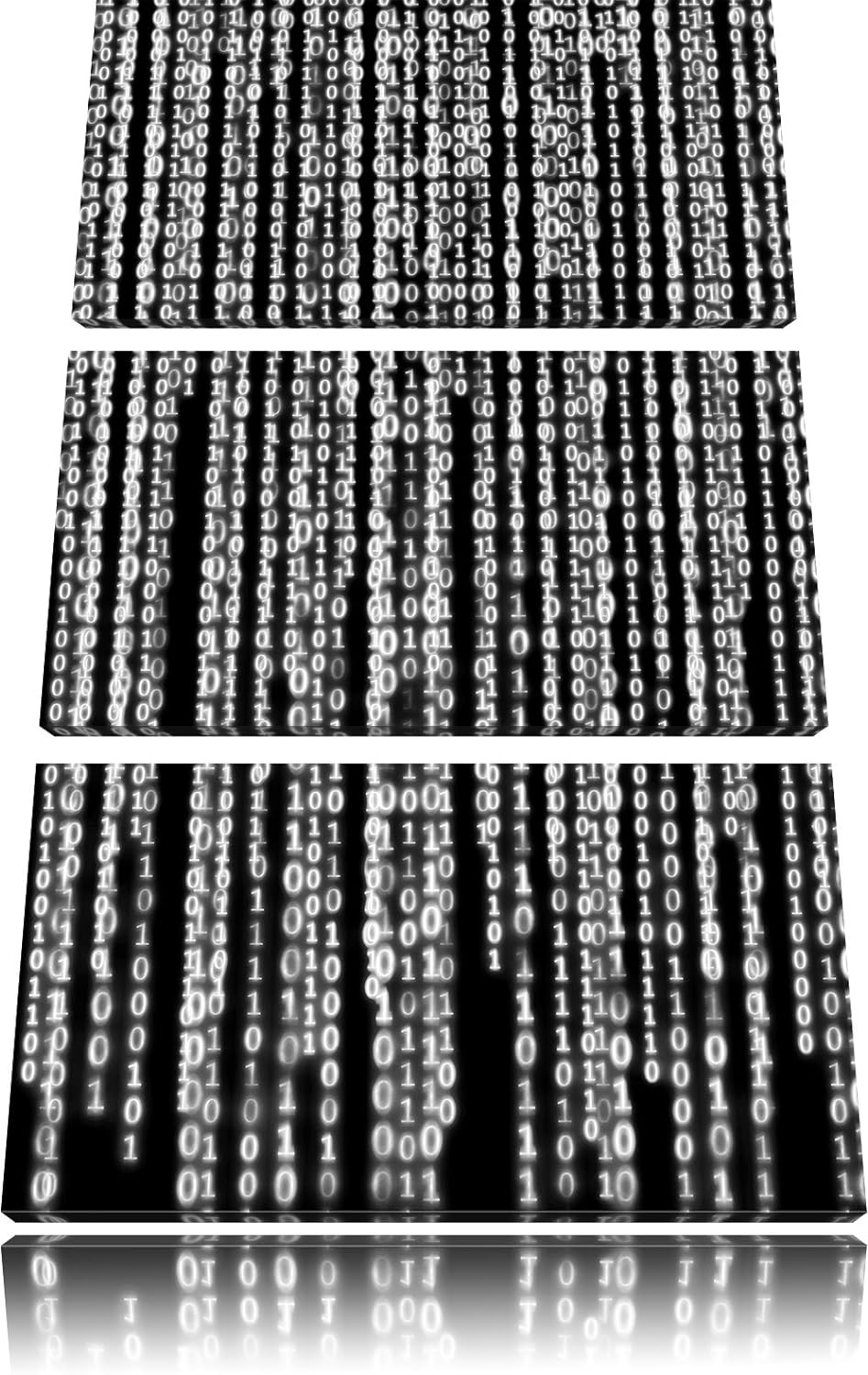 Pixxprint Matrix als Leinwandbild | Grösse: 3 Teilig (120x80) | Wandbild| Kunstdruck | fertig bespan