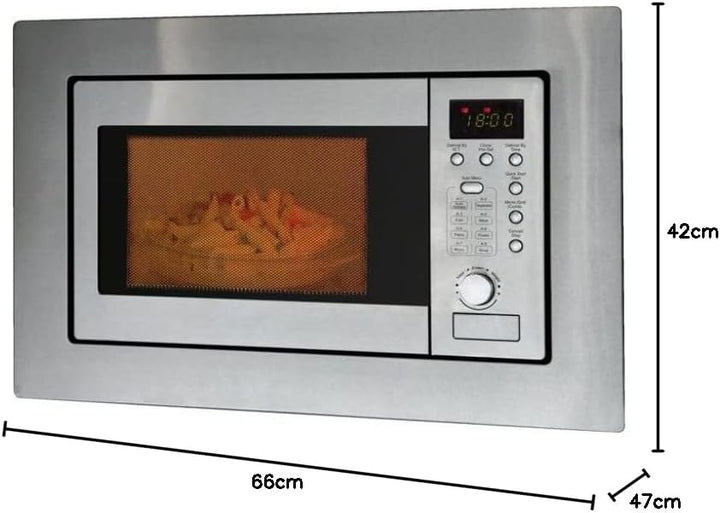 Bomann MWG 2215 EB Mikrowelle Edelstahl 800W Einbaufähig, Grillfunktion