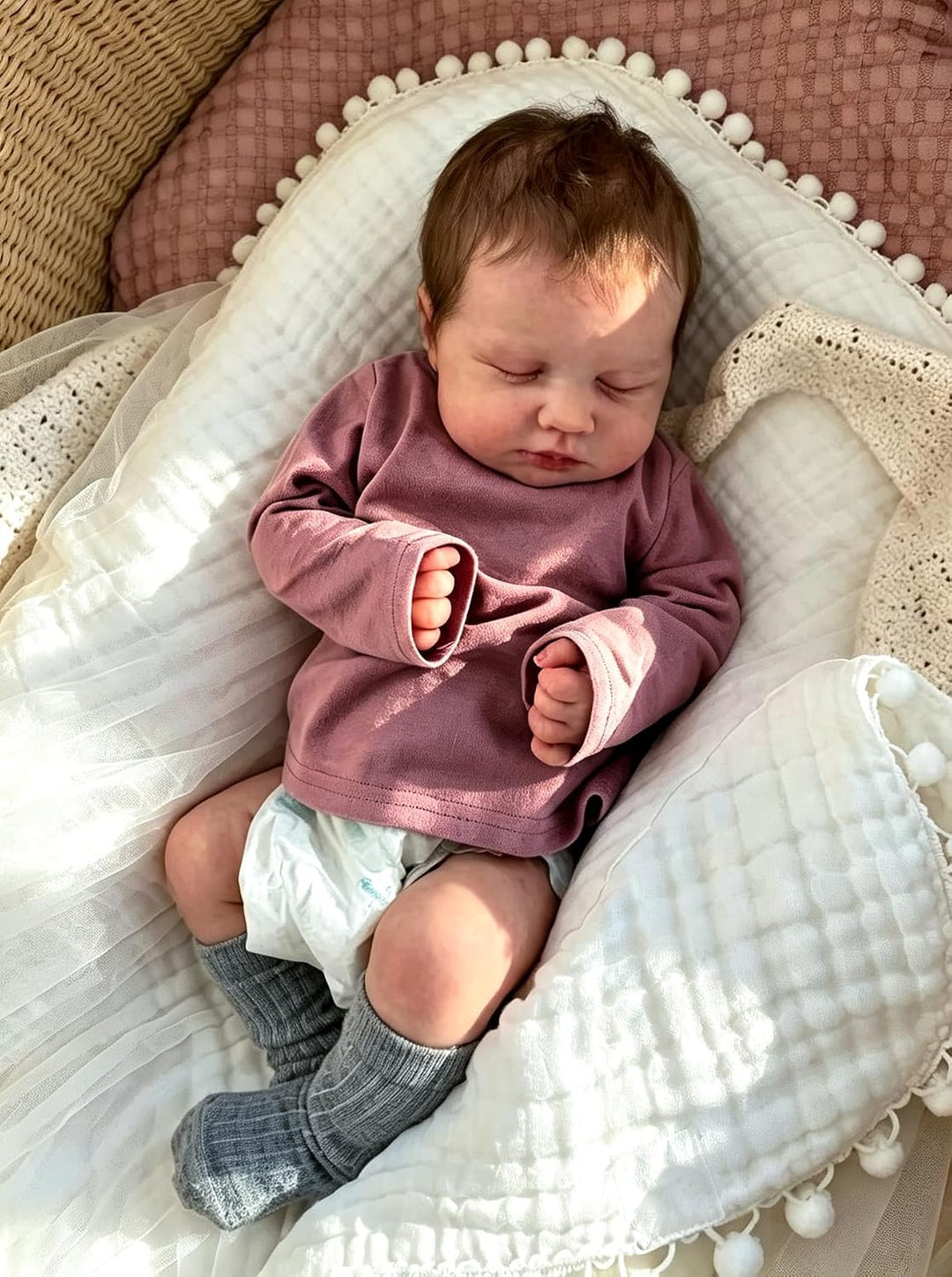 Zero pam Baby Reborn 48 cm, für Mädchen, realistisch, Babys, die echt Aussehen, kompletter Körper mi