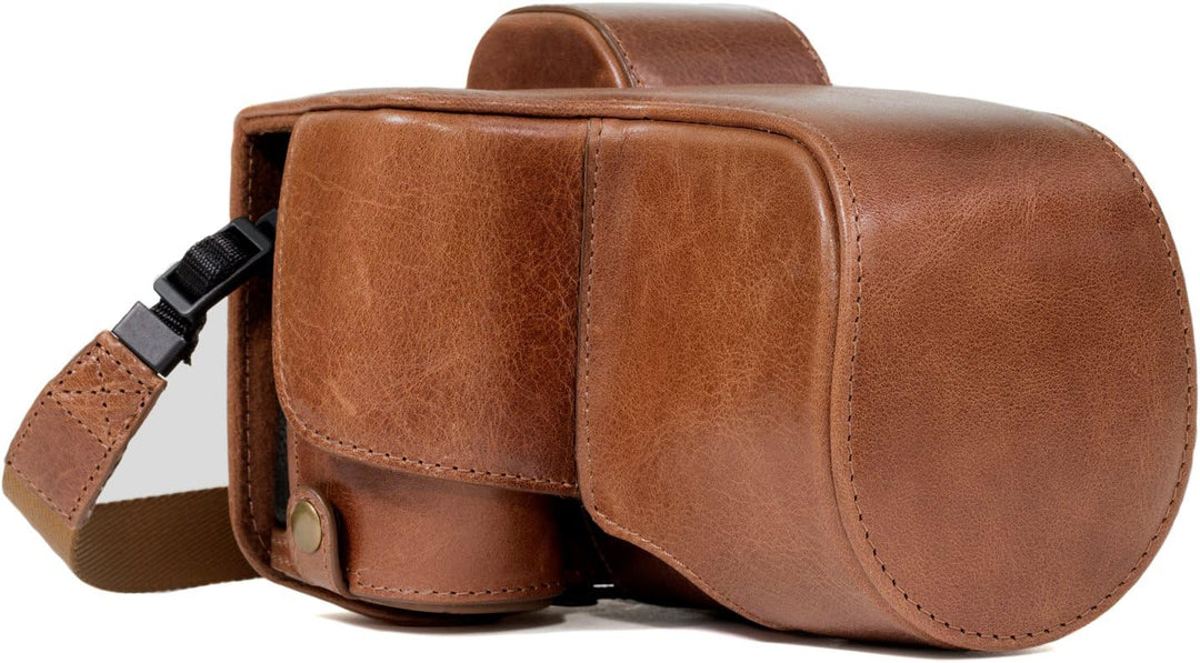 MegaGear Sony Alpha A7S II, A7R II, A7 II (28-70mm) Ever Ready Echtleder Kamera-Case mit Trageriemen