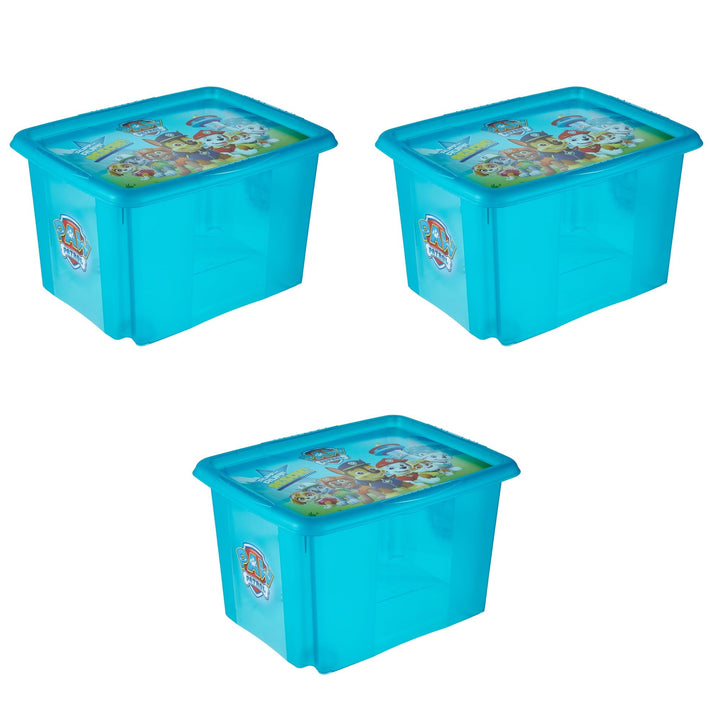 keeeper karolina 3x Paw Patrol Aufbewahrungsbox mit Deckel, Dreh- und stapelbar, Für Kinder, 30 l, F
