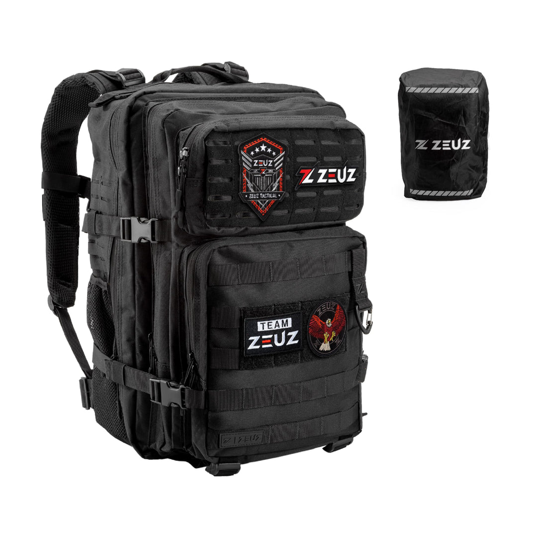 ZEUZ 45 Liter Rucksack Herren & Damen - Sporttasche - Taktischer Militär Backpack mit Waserdicht Abd