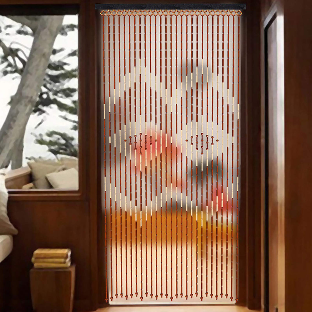 Sindipanda Bambus Bead Vorhang String Tür Vorhänge Perlen Holz Vorhang,Kaffee White,für Raumteiler T