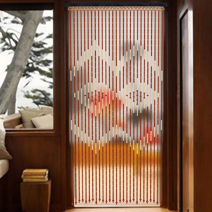 Sindipanda Bambus Bead Vorhang String Tür Vorhänge Perlen Holz Vorhang,Kaffee White,für Raumteiler T