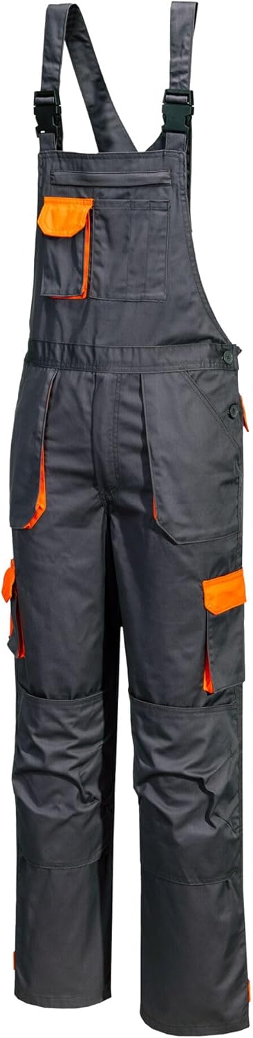 Portwest TX12 Herren Texo Kontrast Latzhose Arbeitslatzhose Grau XL, Grau XL
