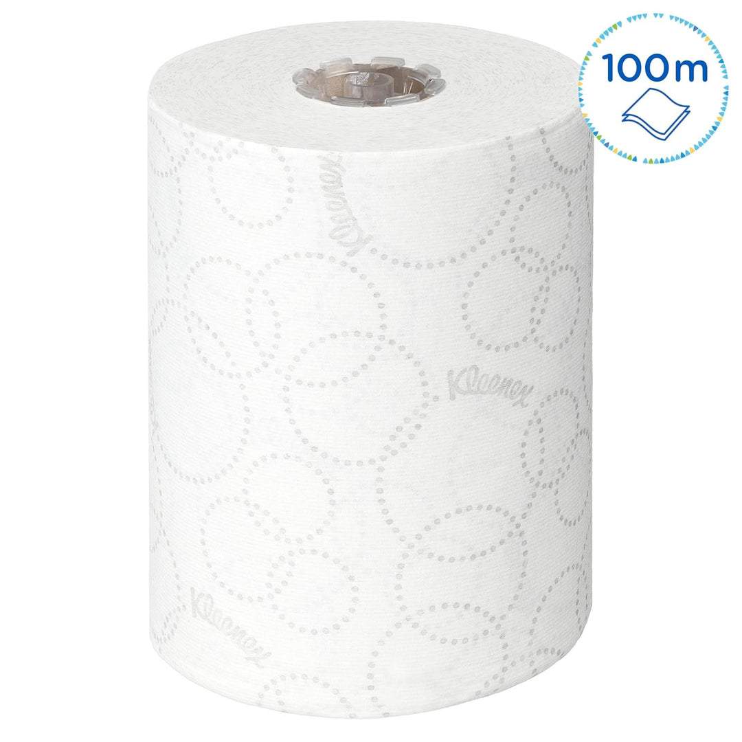 Kleenex Ultra Slimroll Rollenpapiertücher 6781 – 2-lagige Rollenhandtücher – 6 x 100 m weisse Rollen